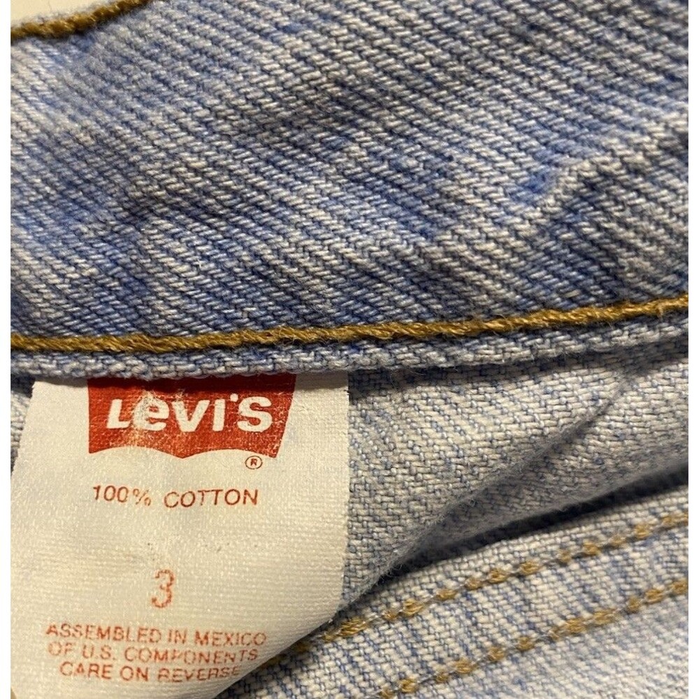 Native Blue Levi’s Jeans Women Size 3 Blue Mom Light Wash Denim Shorts 80s VTG - Picture 3 of 16